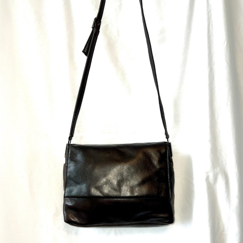 Vintage Coletta Genuine Brown Leather Bag, Crossbody or Shoulder Style